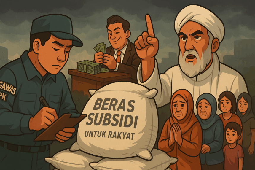 Pemerintah melalui Satgas Pangan sedang melakukan pemeriksaan terhadap distribusi beras subsidi setelah laporan