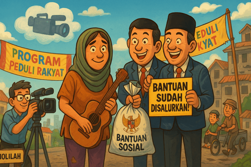 Kholila, seorang pengamen perempuan asal Kelurahan Lumpur, Kabupaten Gresik, mendadak viral setelah videonya meminta bantuan