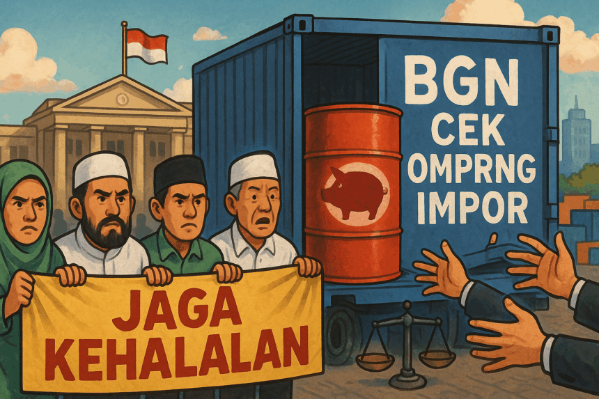 Kepala Badan Gizi Nasional (BGN) Dadan Hindayana melakukan pengecekan terhadap ompreng program Makan Bergizi Gratis (MBG) impor