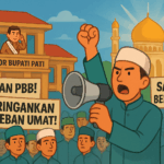 Ribuan santri dari berbagai pesantren di Kabupaten Pati bersiap menggelar aksi demonstrasi sebagai bentuk penolakan terhadap