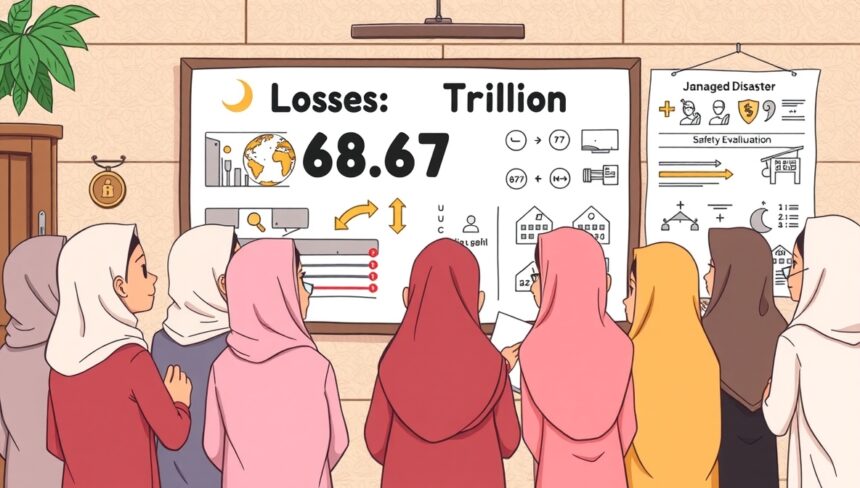 Laporan Celios menunjukkan total kerugian ekonomi akibat banjir dan longsor di Sumatera mencapai Rp68,67 triliun, menekan pertumbuhan